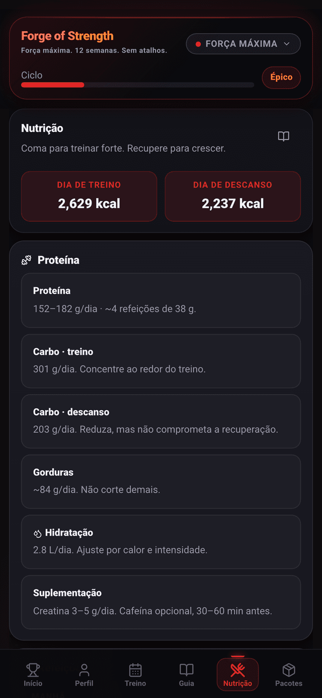 Exercise guide screen